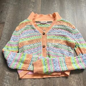 Multi Color Button Up Cardigan Size Small